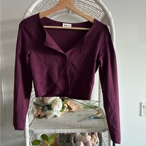 Sunday Best Merlot Cardigan - Size S